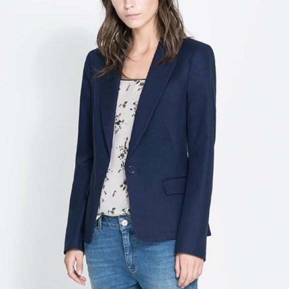 Zara Jackets & Blazers - Zara Basic Women’s Navy Blue Blazer M